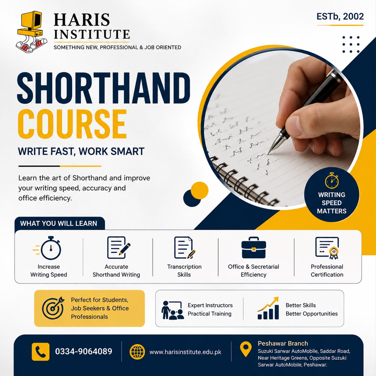shorthand course in peshawar