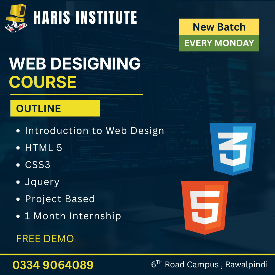 Web Designing course 6th Road